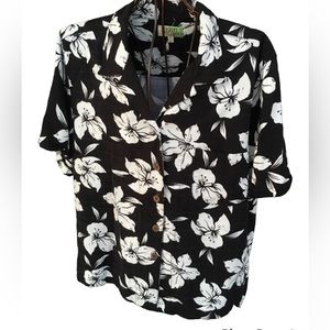 TAHITI REEF CLUB FLORAL PRINT TOP SIZE 1X EUC